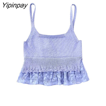 Yipinpay New Women Lace Solid Knitted Sweater Coats 2023 Vintage Single Breasted Cardigan Tops Long Sleeve Sweet Female Bow Top